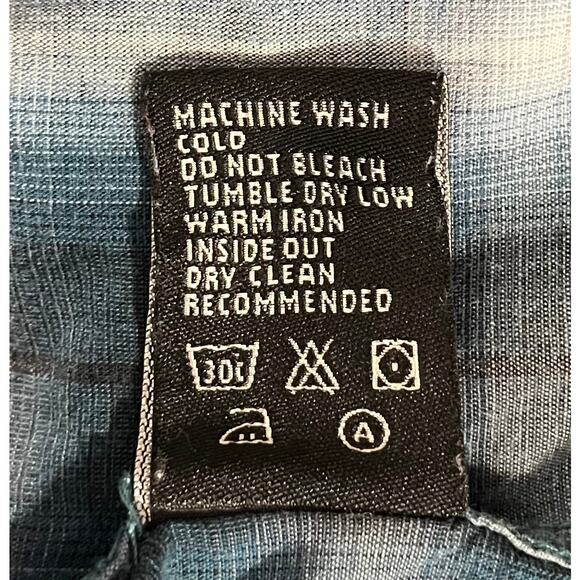 Eighty Eight Platinum Blue Plaid Boyfriend Button Down Shirt Reg Size Small - Picture 6 of 6